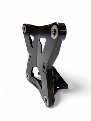 Polaris RZR Pro XP Radius Rod Plate - Rear - Elektric Off Road - With Tow Hook, Anodized - Black - `20-`24